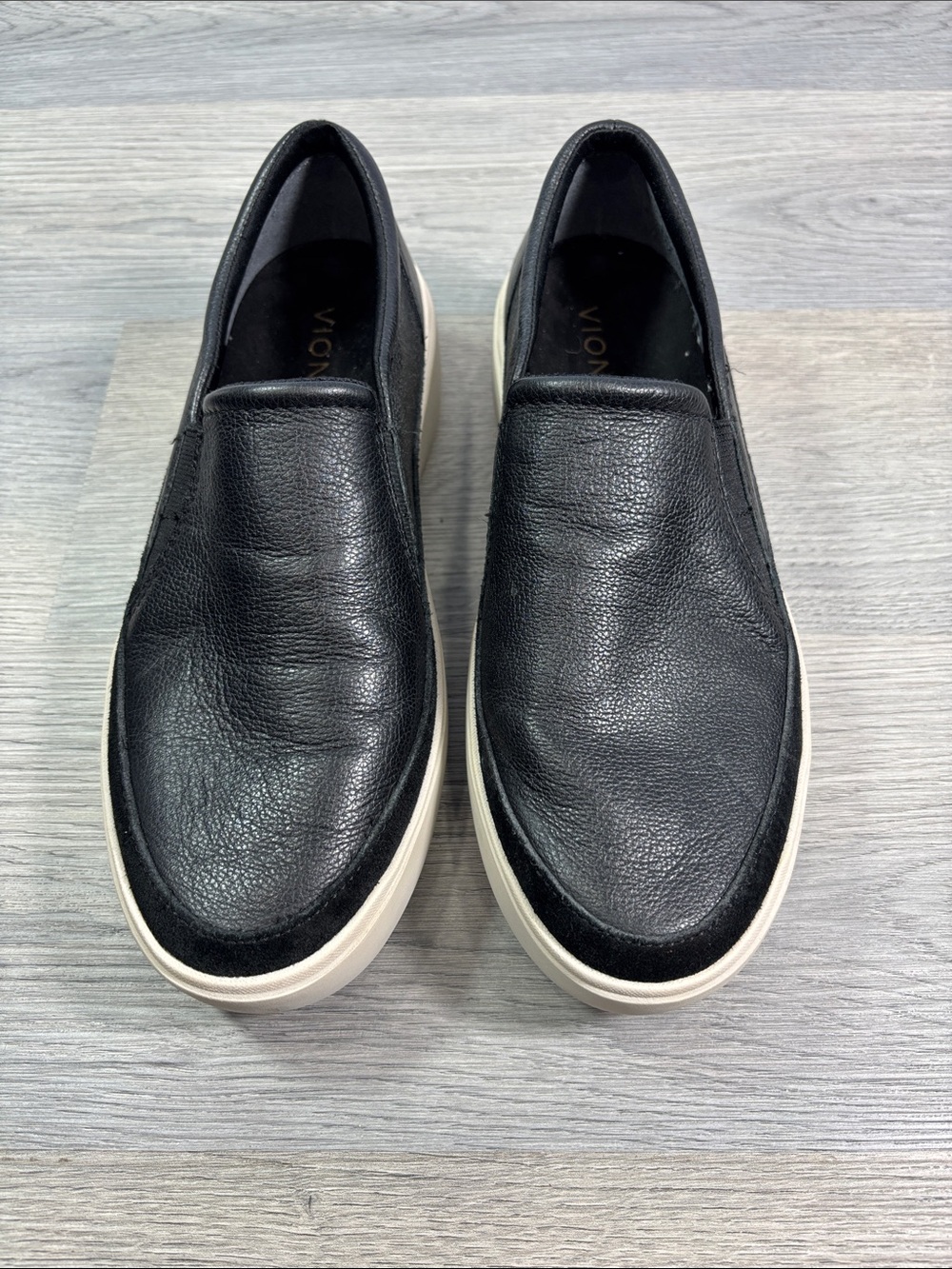 Vionic Kearny Black Slip On Platform Loafers Sneakers - size 7.5